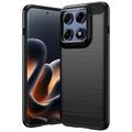 Custodia in TPU spazzolato per Motorola Edge 70 Pro - Fibra di Carbonio