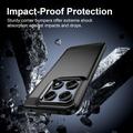 Custodia in TPU spazzolato per Motorola Edge 70 Pro - Fibra di Carbonio - Nera