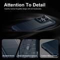 Custodia in TPU spazzolato per Motorola Edge 70 Pro - Fibra di Carbonio - Blu