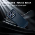 Custodia in TPU spazzolato per Motorola Edge 70 Pro - Fibra di Carbonio - Blu
