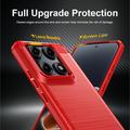 Custodia in TPU spazzolato per Motorola Edge 70 Pro - Fibra di Carbonio - Rossa