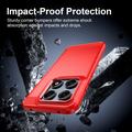 Custodia in TPU spazzolato per Motorola Edge 70 Pro - Fibra di Carbonio - Rossa