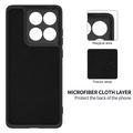 Custodia in silicone liquido con cinghia a mano per Motorola Edge 70 Pro - Nera
