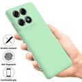 Custodia in silicone liquido con cinghia a mano per Motorola Edge 70 Pro - Verde