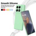 Custodia in silicone liquido con cinghia a mano per Motorola Edge 70 Pro - Verde