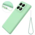Custodia in silicone liquido con cinghia a mano per Motorola Edge 70 Pro - Verde