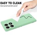 Custodia in silicone liquido con cinghia a mano per Motorola Edge 70 Pro - Verde