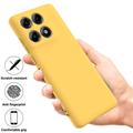 Custodia in silicone liquido con cinghia a mano per Motorola Edge 70 Pro - Gialla