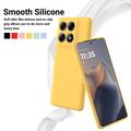 Custodia in silicone liquido con cinghia a mano per Motorola Edge 70 Pro - Gialla