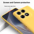 Custodia in silicone liquido con cinghia a mano per Motorola Edge 70 Pro - Gialla