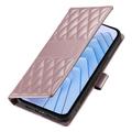 Custodia a portafoglio trapuntata lusso per Motorola Edge 70 Pro - Oro rosa