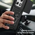 Custodia ibrida con anello rotante e protezione per fotocamera per Motorola Edge 70 Pro - Nera