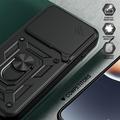 Custodia ibrida con anello rotante e protezione per fotocamera per Motorola Edge 70 Pro - Nera