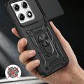 Custodia ibrida con anello rotante e protezione per fotocamera per Motorola Edge 70 Pro - Nera