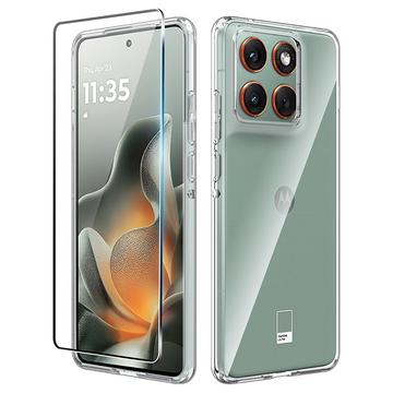 Custodia in TPU Saii 2 in 1 e protezione dello schermo in vetro temperato per Motorola Edge 70