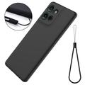 Custodia in silicone liquido con cinghia a mano per Motorola Moto G 2026/G Play 2026 - Nera