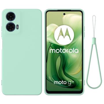 Custodia in Silicone Liquido per Motorola Moto G04/G24 - Verde