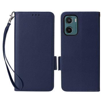 Custodia a portafoglio con chiusura magnetica per Motorola Moto G05/E15 - Blu scuro