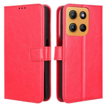 Custodia a portafoglio con chiusura magnetica per Motorola Moto G15/G15 Power - Rossa