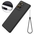 Custodia in silicone liquido con cinghia a mano per Motorola Moto G17 Power/G17/G15