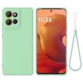 Custodia in silicone liquido con cinghia a mano per Motorola Moto G17 Power/G17/G15