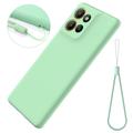 Custodia in silicone liquido con cinghia a mano per Motorola Moto G17 Power/G17/G15