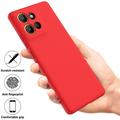 Custodia in silicone liquido con cinghia a mano per Motorola Moto G17 Power/G17/G15 - Rossa