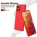Custodia in silicone liquido con cinghia a mano per Motorola Moto G17 Power/G17/G15 - Rossa