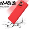 Custodia in silicone liquido con cinghia a mano per Motorola Moto G17 Power/G17/G15 - Rossa