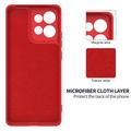 Custodia in silicone liquido con cinghia a mano per Motorola Moto G17 Power/G17/G15 - Rossa