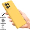Custodia in silicone liquido con cinghia a mano per Motorola Moto G17 Power/G17/G15 - Gialla