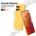 Custodia in silicone liquido con cinghia a mano per Motorola Moto G17 Power/G17/G15 - Gialla