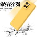 Custodia in silicone liquido con cinghia a mano per Motorola Moto G17 Power/G17/G15 - Gialla