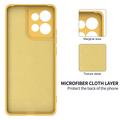 Custodia in silicone liquido con cinghia a mano per Motorola Moto G17 Power/G17/G15 - Gialla