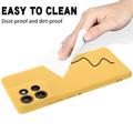 Custodia in silicone liquido con cinghia a mano per Motorola Moto G17 Power/G17/G15 - Gialla