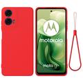 Custodia in Silicone Liquido per Motorola Moto G24 Power - Rossa