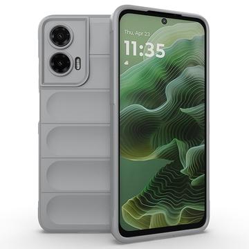 Cover in TPU Rugged per Motorola Moto G35 - Grigio Chiaro