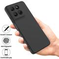 Custodia in silicone liquido con cinghia a mano per Motorola Moto G37/G37 Power/G47