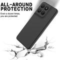 Custodia in silicone liquido con cinghia a mano per Motorola Moto G37/G37 Power/G47