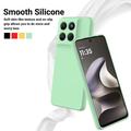 Custodia in silicone liquido con cinghia a mano per Motorola Moto G37/G37 Power/G47 - Verde
