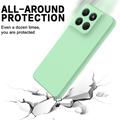 Custodia in silicone liquido con cinghia a mano per Motorola Moto G37/G37 Power/G47 - Verde