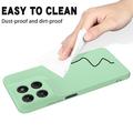 Custodia in silicone liquido con cinghia a mano per Motorola Moto G37/G37 Power/G47 - Verde
