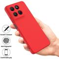 Custodia in silicone liquido con cinghia a mano per Motorola Moto G37/G37 Power/G47 - Rossa