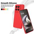 Custodia in silicone liquido con cinghia a mano per Motorola Moto G37/G37 Power/G47 - Rossa