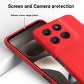 Custodia in silicone liquido con cinghia a mano per Motorola Moto G37/G37 Power/G47 - Rossa
