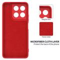 Custodia in silicone liquido con cinghia a mano per Motorola Moto G37/G37 Power/G47 - Rossa