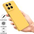 Custodia in silicone liquido con cinghia a mano per Motorola Moto G37/G37 Power/G47 - Gialla