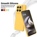 Custodia in silicone liquido con cinghia a mano per Motorola Moto G37/G37 Power/G47 - Gialla