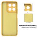 Custodia in silicone liquido con cinghia a mano per Motorola Moto G37/G37 Power/G47 - Gialla