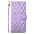 Custodia a portafoglio trapuntata lusso per Motorola Moto G37/G47 - Viola
